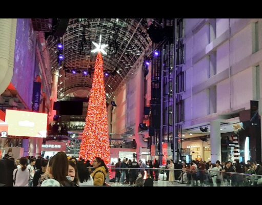 Eaton Center Christmas Tree Lighting Up